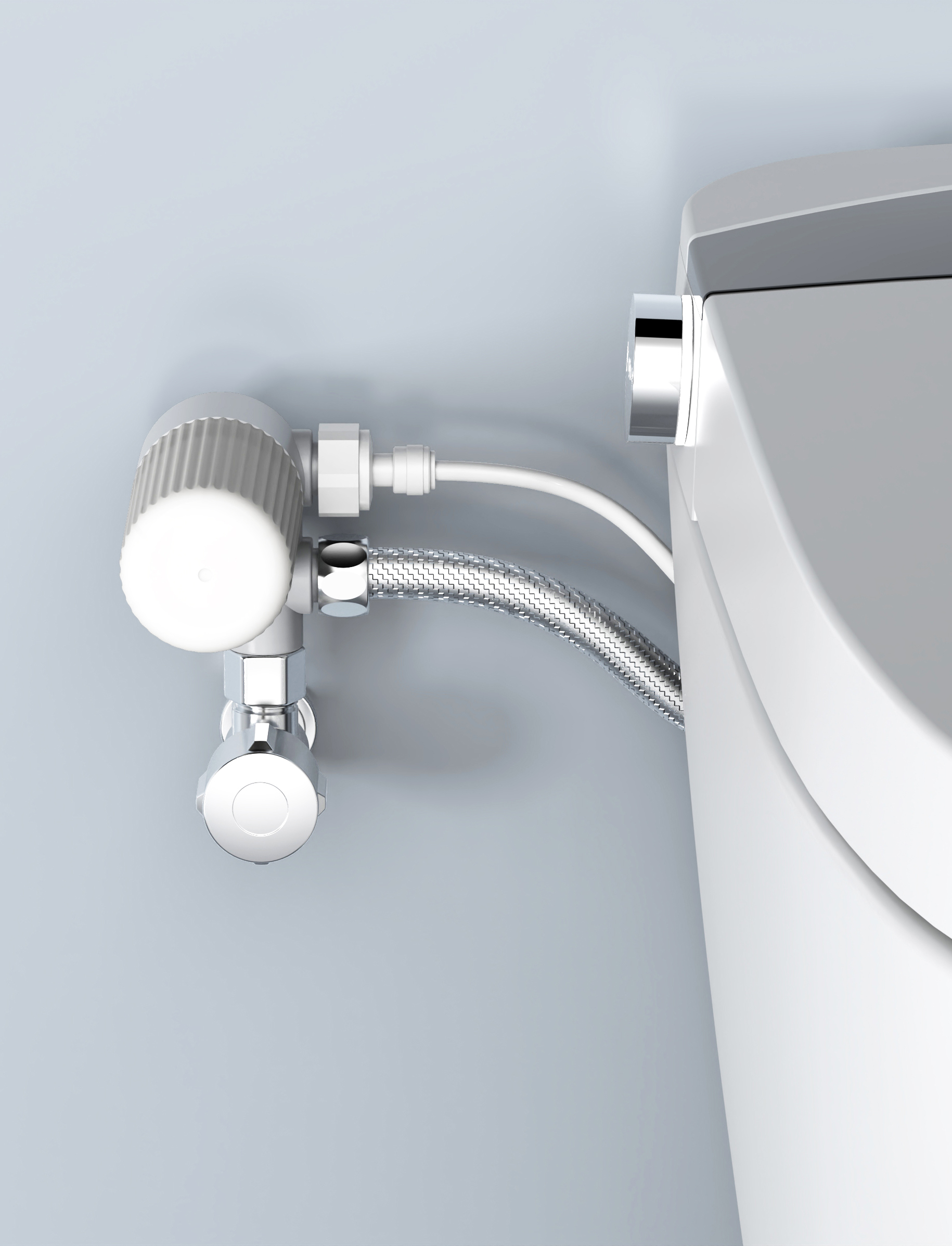 E dual-outlet · front close-up