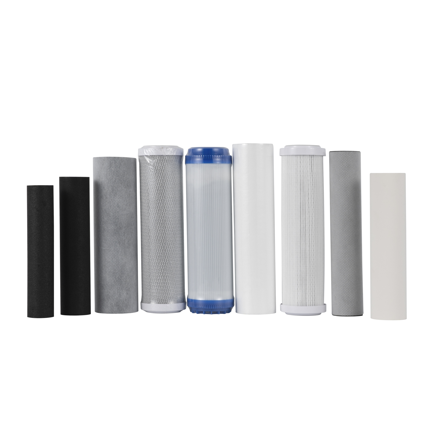 Standard 10-inch water filter cartridges — PP, CTO, GAC replacement options for commercial systems